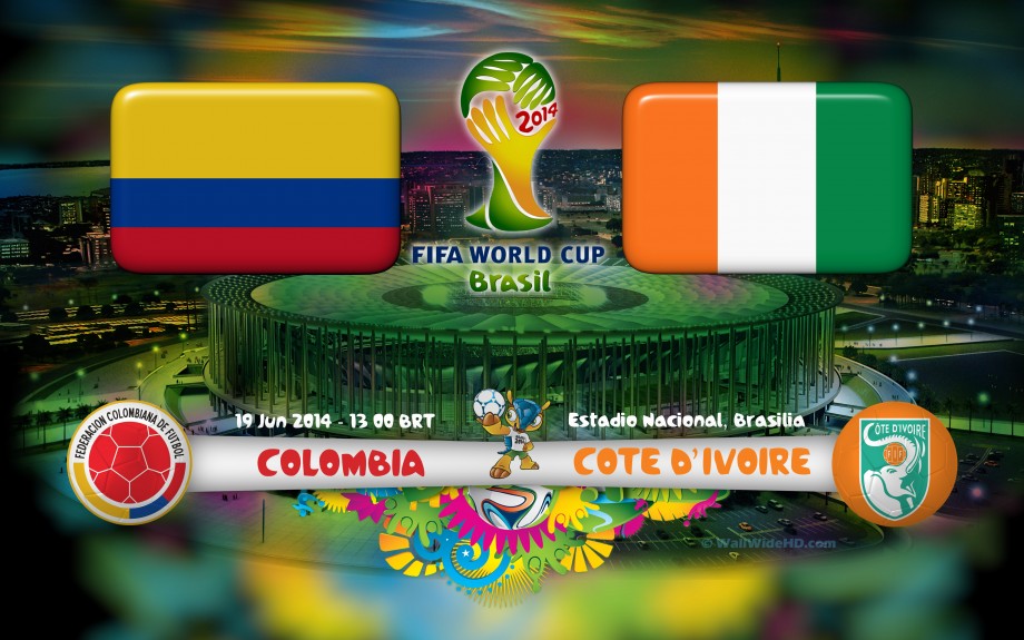 Colombia vs Ivory Coast, Estadio Nacional Brasilia, FIFA, FIFA football world cup 2014, Football