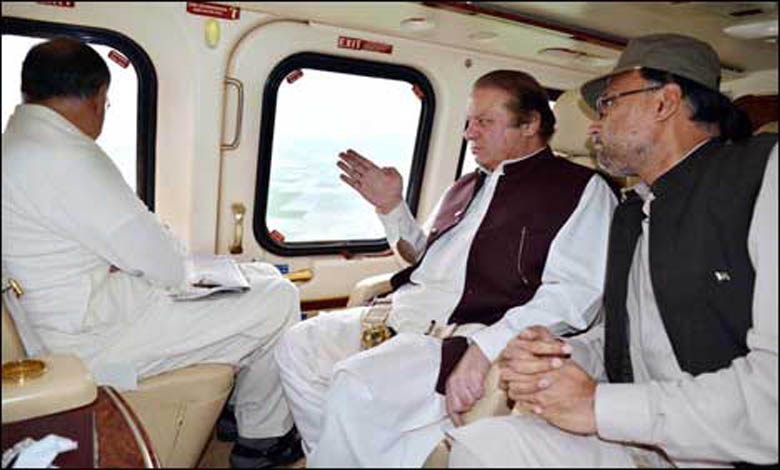 Nawaz Sharif, PM Nawaz, PMLN, Nawaz visit Flood hit areas of Pakistan, Azad Khasmir, update of flood , News