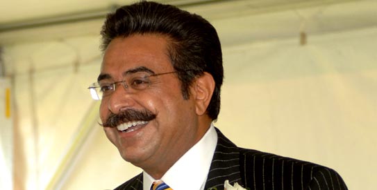 In this April 20, 2007 file photo provided by the University of Illinois Athletic Department, Illinois businessman Shahid Khan is seen at the groundbreaking of the Khan Outdoor Tennis Center at the University of Illinois in Champaign, Ill. The Jacksonville Jaguars have reached an agreement to sell the small-market franchise to Khan. Majority owner Wayne Weaver made the announcement Tuesday, Nov. 29, 2011, hours after he fired coach Jack Del Rio and gave general manager Gene Smith a three-year contract extension. Weaver called Khan "a great American success story" and said the Pakistan-born entrepreneur will keep the team in Jacksonville. (AP Photo/University of Illinois Athletic Department)