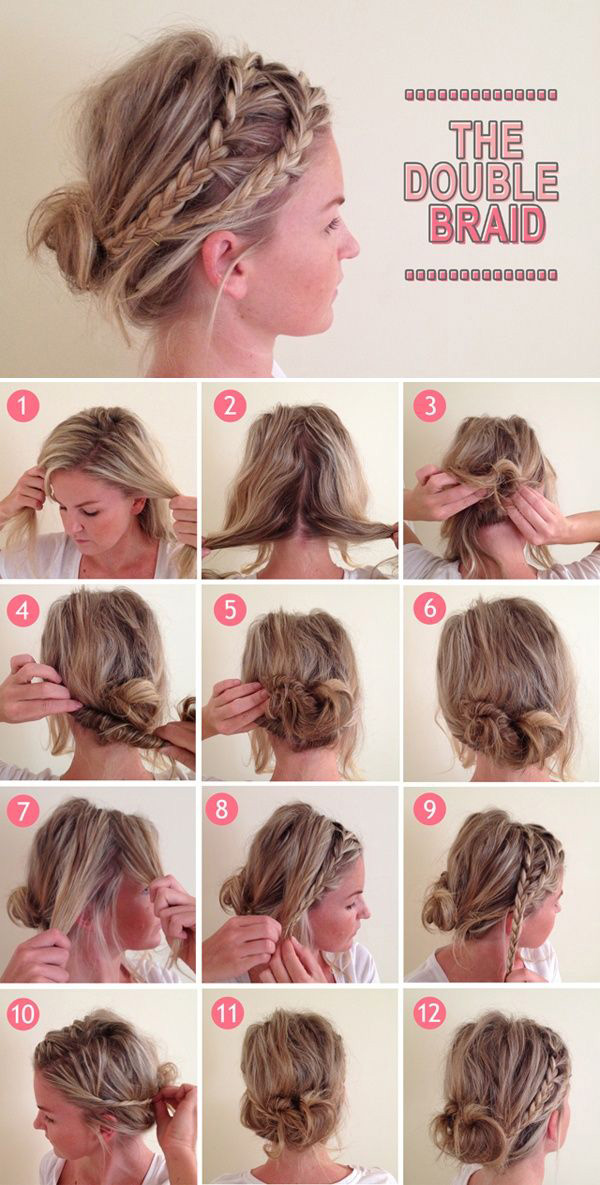 12 EASY HAIRSTYLES FOR SHORT HAIR ♡ - YouTube