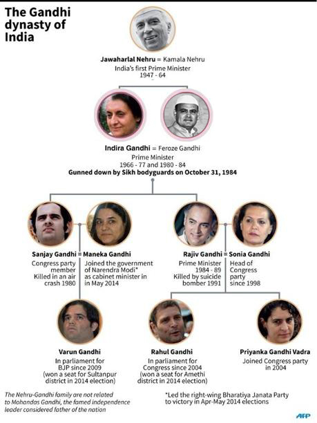 Rahul Gandhi Family Tree Chart