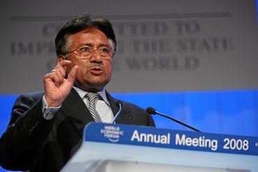 DAVOS/SWITZERLAND, 24JAN08 - Pervez Musharraf, President of Pakistan addresses the audience of the session 'Three Crucial Questions for the President of Pakistan, Pervez Musharraf' at the Annual Meeting 2008 of the World Economic Forum in Davos, Switzerland, January 24, 2008.  Copyright by World Economic Forum    swiss-image.ch/Photo by Remy Steinegger +++No resale, no archive+++