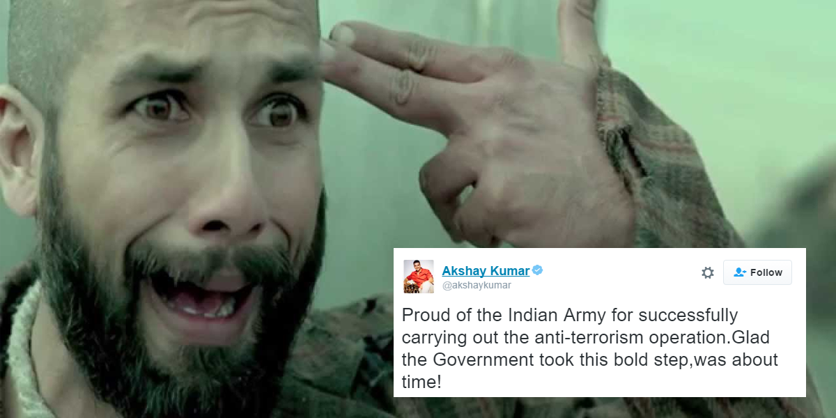 Indian Actors Took To Twitter To Support Fake Indian Surgical Strikes Indian Actors Took To Twitter To Support Fake Indian Surgical Strikes