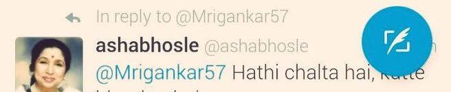 Twitter: @AshaBhosle