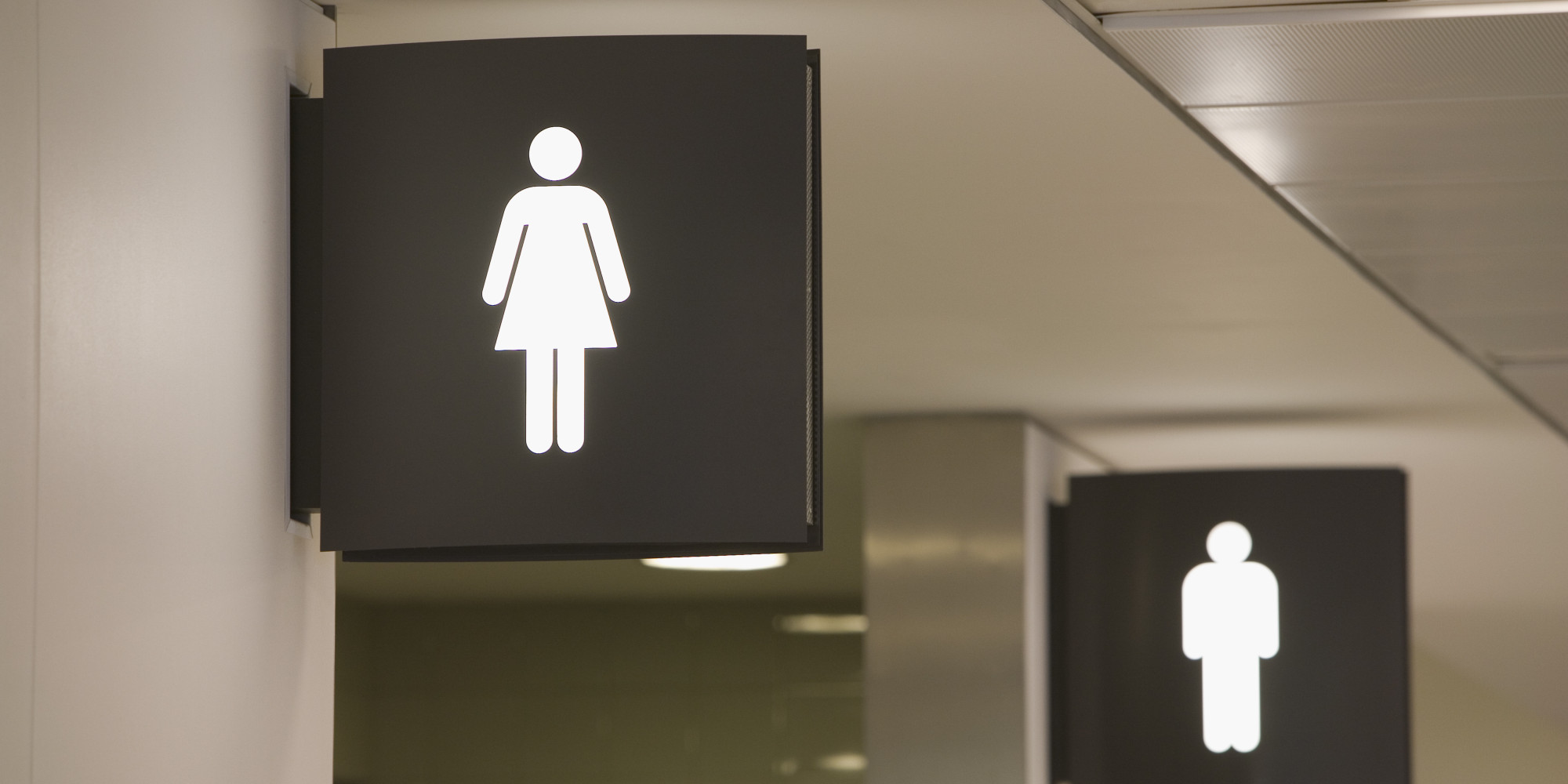 Signs for men's and women's toilets