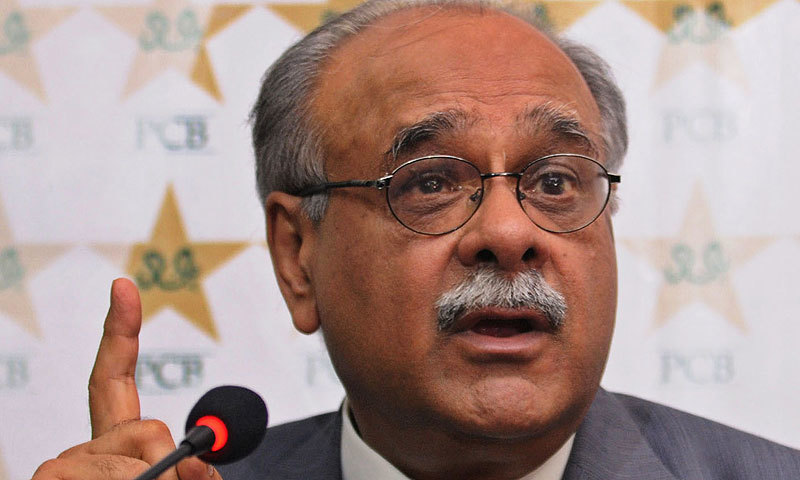 Najam Sethi, interim chairman of the Pakistan Cricket Board (PCB), addresses a press conference in Lahore on June 24, 2013. Pakistan's interim cricket chief said he would ask the sport's governing body to reduce a five-year ban against promising fast bowler Mohammad Aamer for spot fixing. AFP PHOTO/ Arif ALI