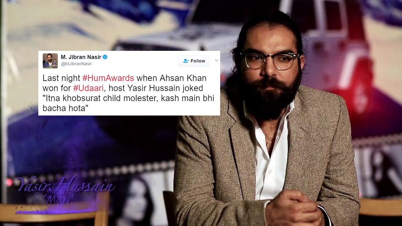 Yasir Hussain apology child molestation