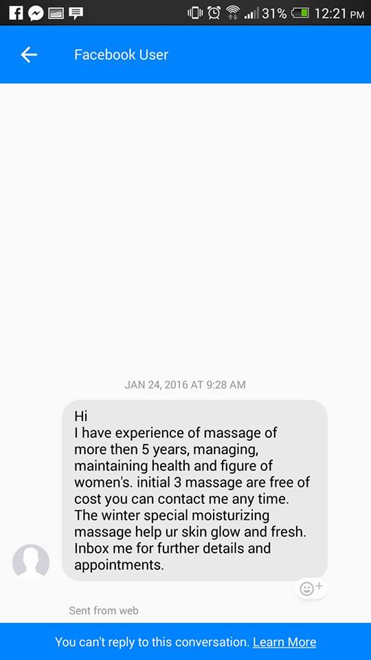 first message on facebook to a girl