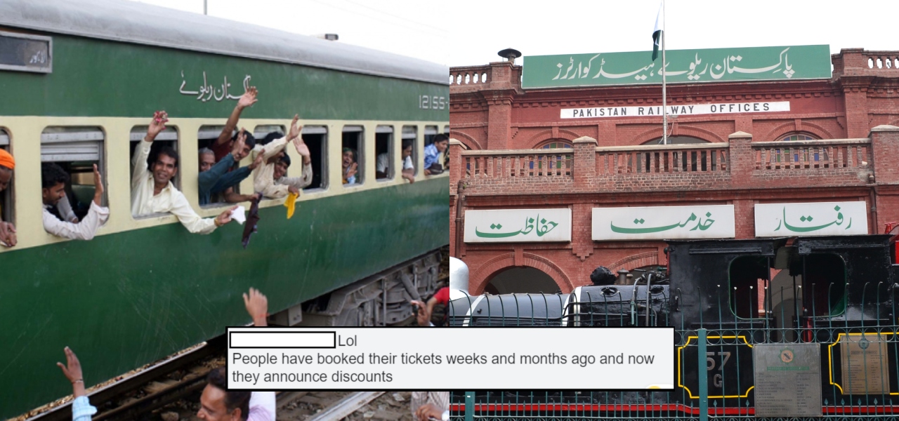 So, Pakistan Railways Announced 50% Discount On Tickets 
