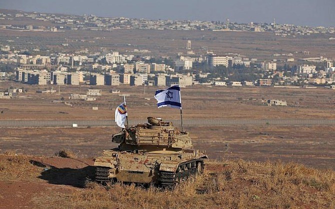 Israel Tank in Golan Heights