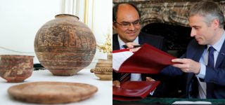 france returns looted relics to pakistan