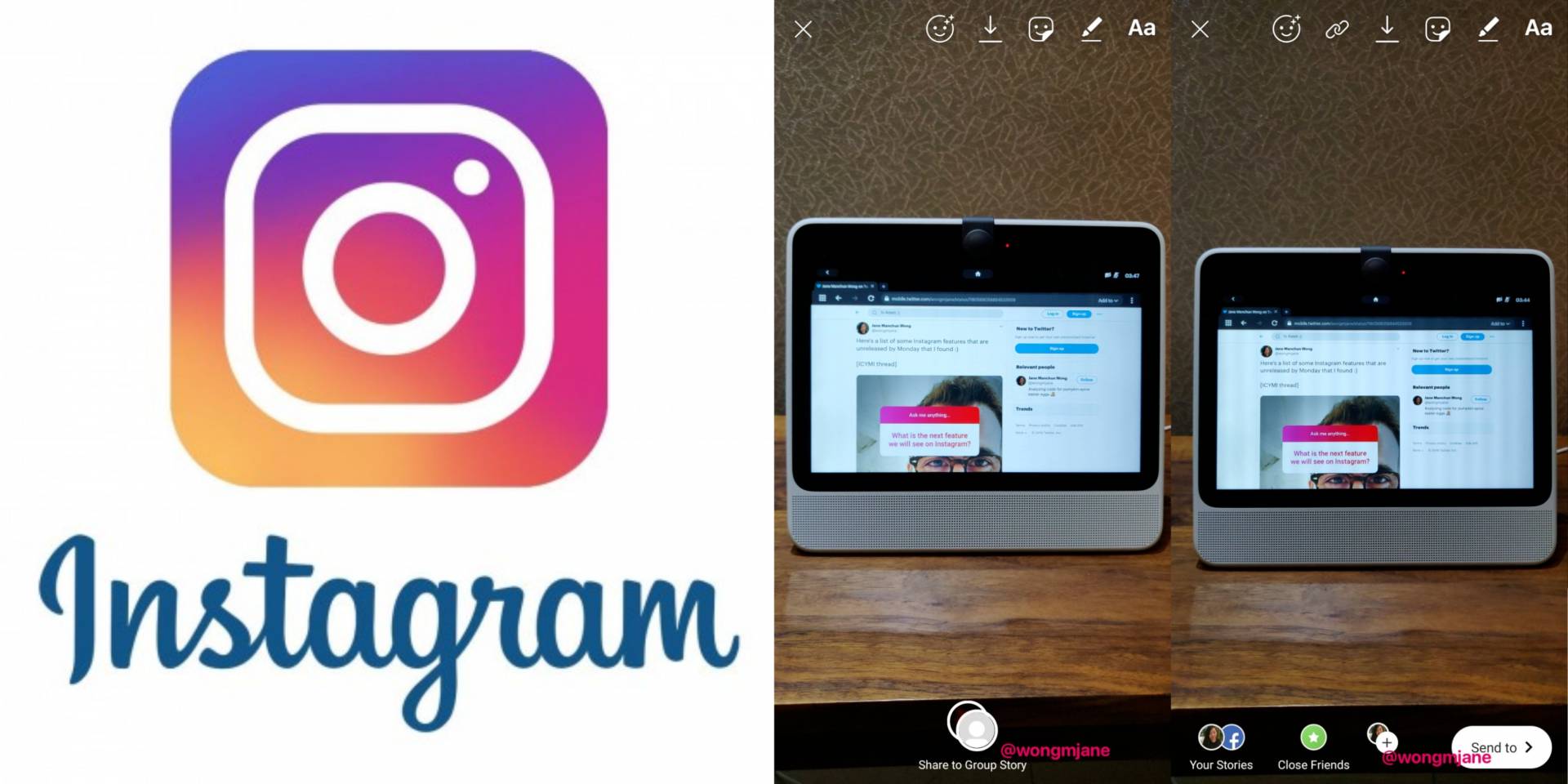 Instagram group stories