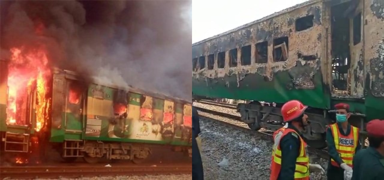 Tezgam Express Caught Fire After Gas Cylinder Explosion
