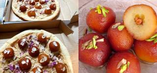 gulab jamun pizza