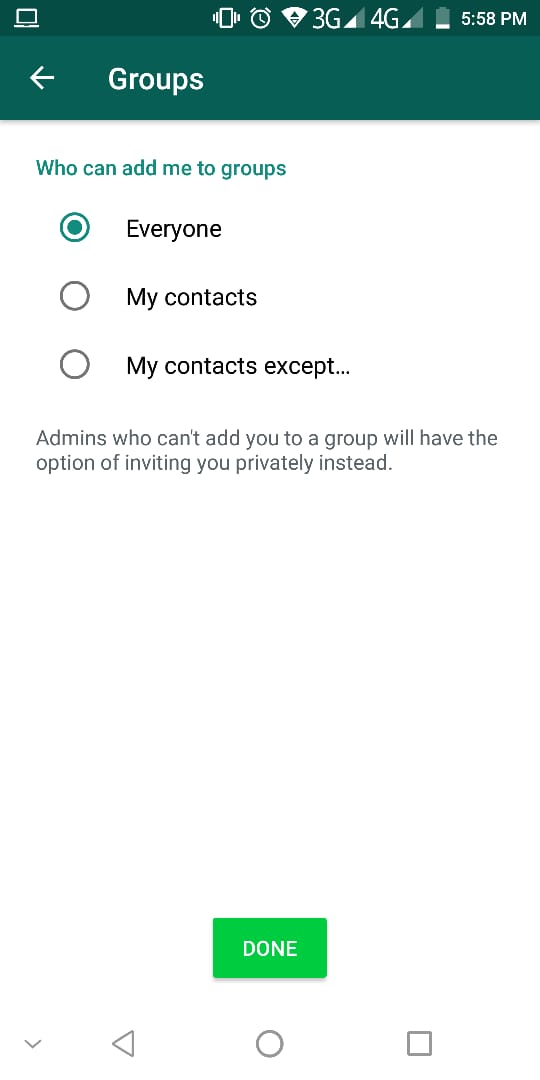 WhatsApp Group Privacy Update 