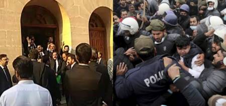 Lawyers protest Pakistan