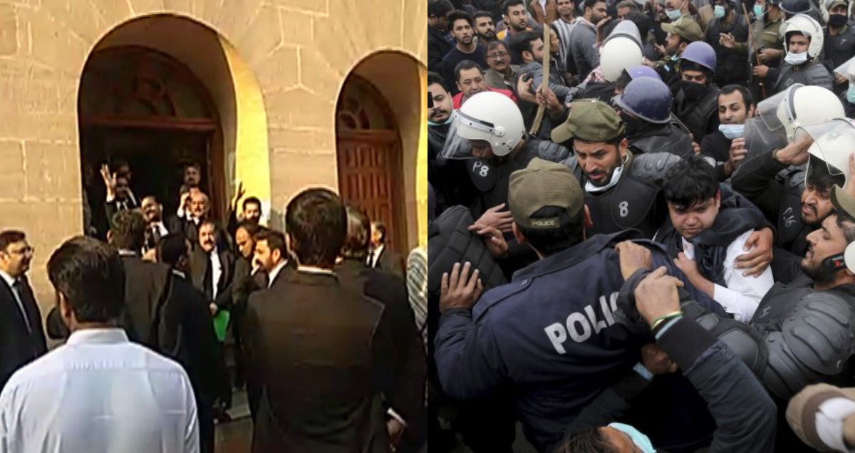 Lawyers protest Pakistan