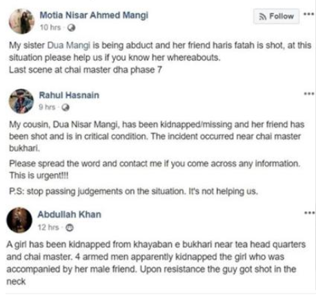 Kidnapped young girl