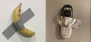 duct tape banana art