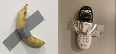 duct tape banana art