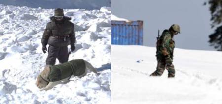 Indian Soldier Slips On Snow Pakistan