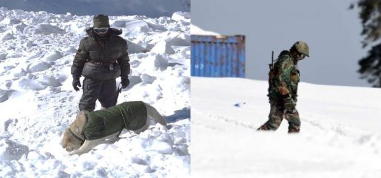 Indian Soldier Slips On Snow Pakistan