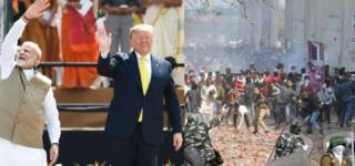 trump in india