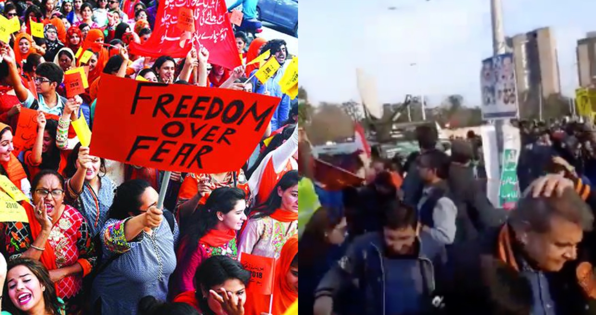 Aurat march attacked