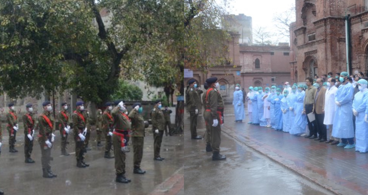 Punjab police guard of honour to doctors