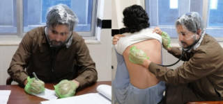 KP Doctors Wear Plastic Bags Gloves