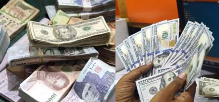 US dollar and pakistani rupee