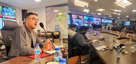 Asad Umar conference with digital media representatives