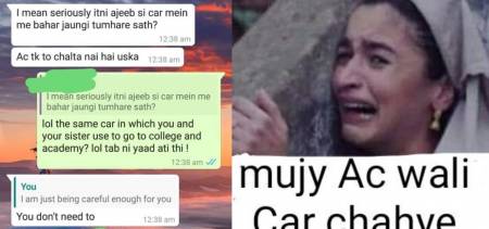What Is This Behavior Momina! 'AC Car Wali Momina' Trends On Twitter