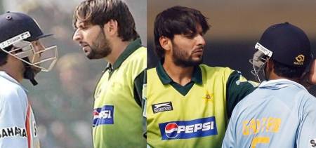 afridi and gautam gambhir