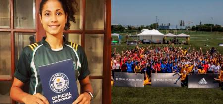 Football Captain Hajra Khan Sets Third World Record Making Pakistan Proud