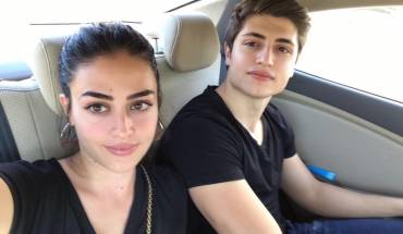 Esra Bilgic with her brother