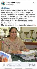 Principal Shala Malik Robbed