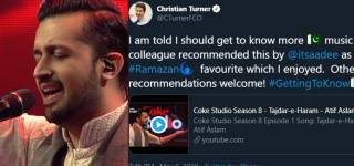 Proud Moment: UK High Commissioner Picks Atif Aslam’s Tajdar-e-Haram On Twitter