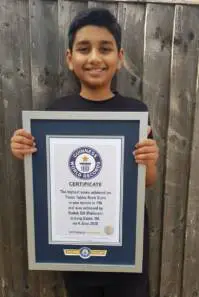 Pakistani boy Guinness world record