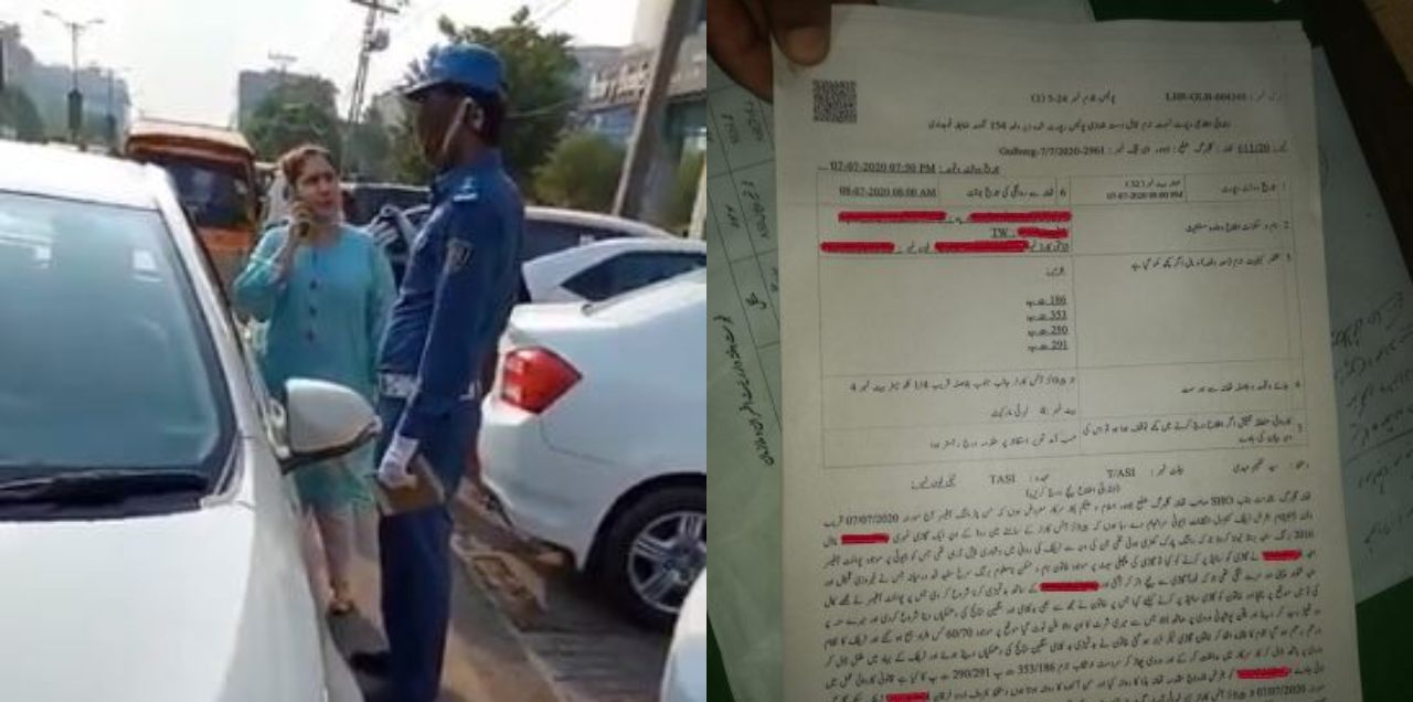 Police Registers Case Against A Woman For Abusing A Traffic Cop