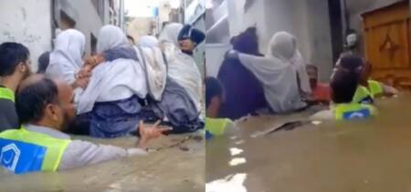 WATCH: Here's How Young Girls Of A Karachi Madrasa Almost Drowned In Rain Water!