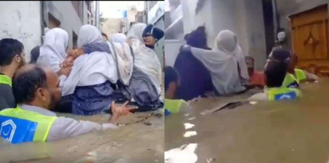 WATCH: Here's How Young Girls Of A Karachi Madrasa Almost Drowned In Rain Water!