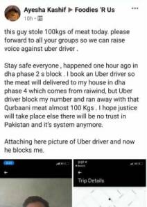 Uber Driver Leaves Everybody Shocked By Stealing 100 Kg Of Qurbani Meat