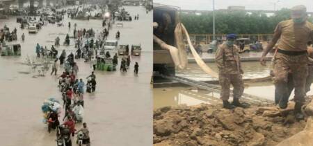Pakistan army rescue Karachi rain