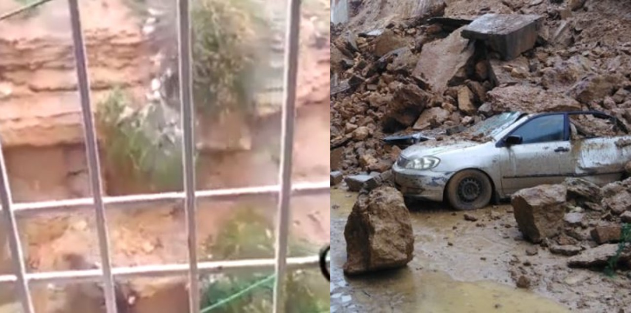 landslide karachi rain