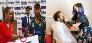 shahid afridi hypocrisy facial woman