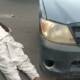 man police lifting bike karachi