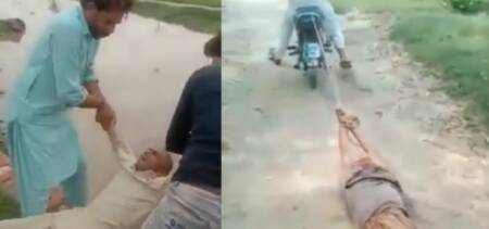 Group Of Men Ruthlessly Torture A Mentally Unstable Individual In Okara Gets Tortured By
