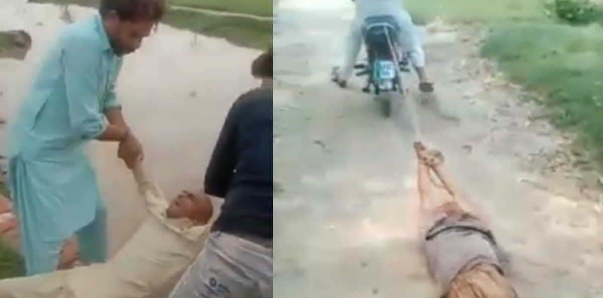 Group Of Men Ruthlessly Torture A Mentally Unstable Individual In Okara Gets Tortured By