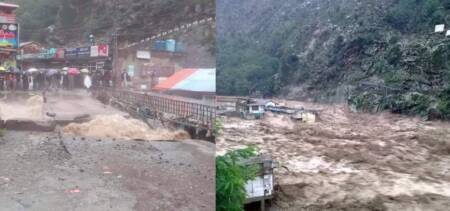 Floods Swat rises river